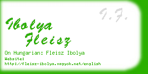 ibolya fleisz business card